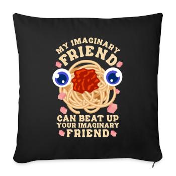 Flying Spaghetti Monster FSM - Sofa pillowcase 17,3'' x 17,3'' (45 x 45 cm) - black - Front