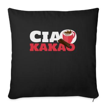 Ciao Cocoa Drôle de dicton Chocolat - Housse de coussin décorative 45 x 45 cm - noir - Devant