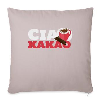 Ciao Cocoa Drôle de dicton Chocolat - Housse de coussin décorative 45 x 45 cm - taupe clair - Devant