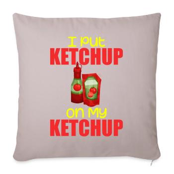 I Put Ketchup On My Ketchup Tee Costume Tomato DIY - Housse de coussin décorative 45 x 45 cm - taupe clair - Devant