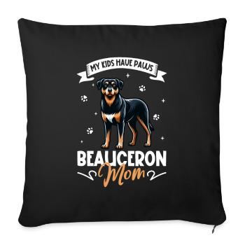 Beauceron Mama - Housse de coussin décorative 45 x 45 cm - noir - Devant