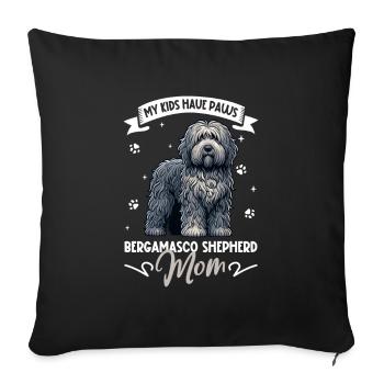 Bergamo Shepherd Dog Mom - Sofa pillowcase 17,3'' x 17,3'' (45 x 45 cm) - black - Front