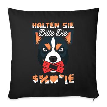 Australischer Rinderhund - Sofakissenbezug 45 x 45 cm - Schwarz - Vorne