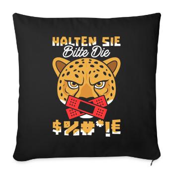 Guépard, tais-toi, s’il te plaît - Housse de coussin décorative 45 x 45 cm - noir - Devant