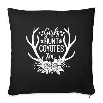 Coyote Hunt Coyote Hunter Yote - Sofa pillowcase 17,3'' x 17,3'' (45 x 45 cm) - black - Front