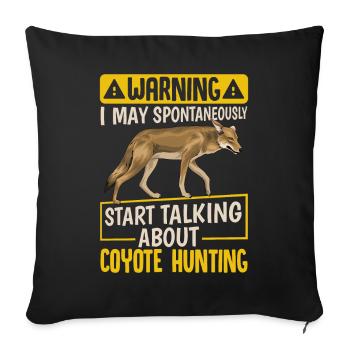 Coyote Hunter Yote - Sofa pillowcase 17,3'' x 17,3'' (45 x 45 cm) - black - Front