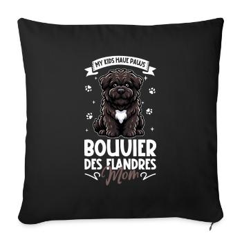 Bouvier des Flandres Mama - Sofa pillowcase 17,3'' x 17,3'' (45 x 45 cm) - black - Front