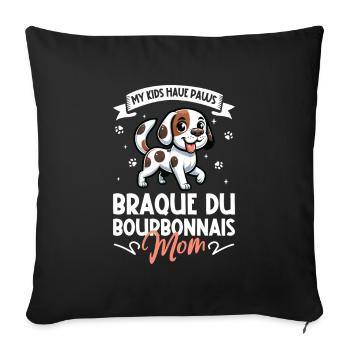 Braque du Bourbonnais Mama - Sofakissenbezug 45 x 45 cm - Schwarz - Vorne