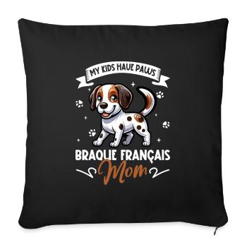 Braque Français Mama - Sofakissenbezug 45 x 45 cm - Schwarz - Vorne