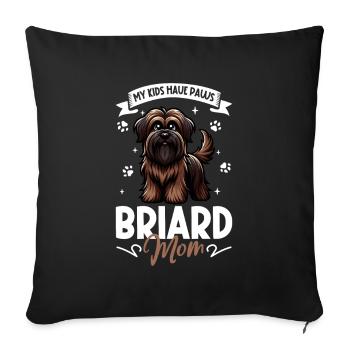 Briard Mom - Sofa pillowcase 17,3'' x 17,3'' (45 x 45 cm) - black - Front