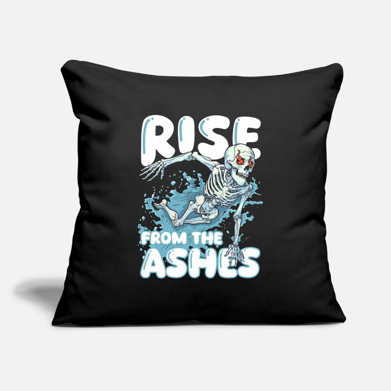 Swimming Float Skeleton Sofa pillowcase 17,3'' x 17,3'' (45 x 45 cm)