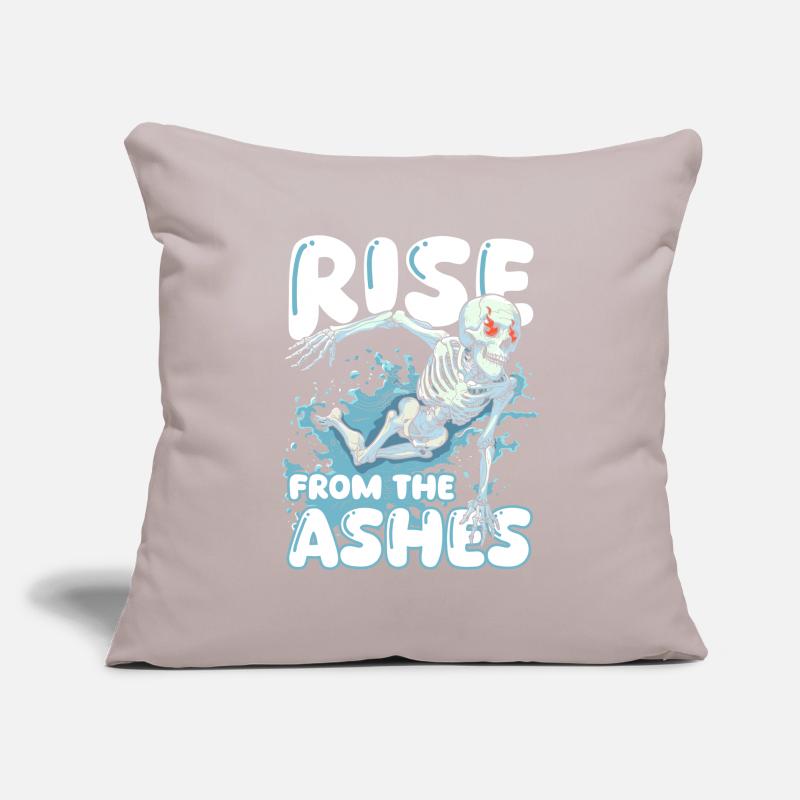 Swimming Float Skeleton Sofa pillowcase 17,3'' x 17,3'' (45 x 45 cm)