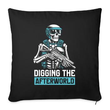 Paintball Skeleton - Sofa pillowcase 17,3'' x 17,3'' (45 x 45 cm) - black - Front