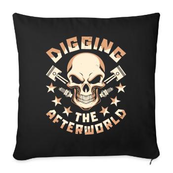 Screwdriver Tuning Tuner Skull - Sofa pillowcase 17,3'' x 17,3'' (45 x 45 cm) - black - Front