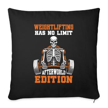 Weightlifting Weightlifting Skeleton - Sofa pillowcase 17,3'' x 17,3'' (45 x 45 cm) - black - Front