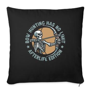 Bow Hunting Bow Hunter Skeleton - Sofa pillowcase 17,3'' x 17,3'' (45 x 45 cm) - black - Front