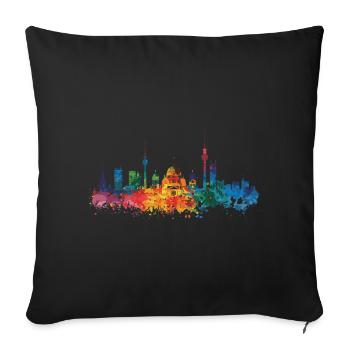 Munich - Sofa pillowcase 17,3'' x 17,3'' (45 x 45 cm) - black - Front