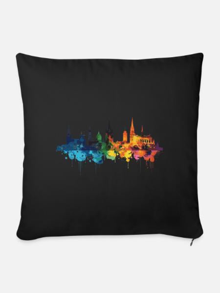 Neu-Isenburg - Sofakissenbezug 45 x 45 cm - Schwarz