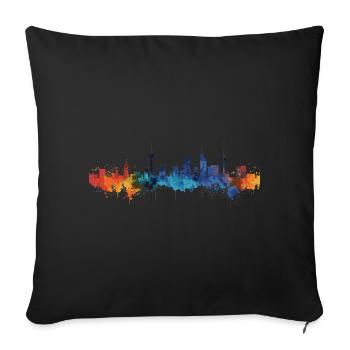 Neuss - Housse de coussin décorative 45 x 45 cm - noir - Devant