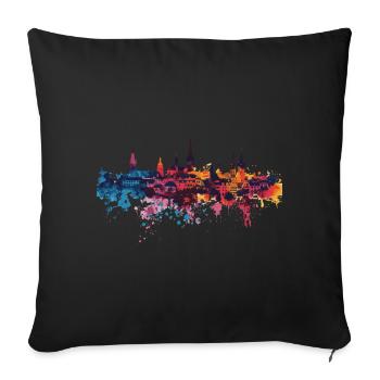 Neu-Ulm - Sofa pillowcase 17,3'' x 17,3'' (45 x 45 cm) - black - Front