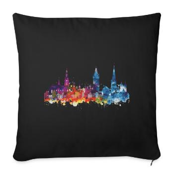Nienburg_Weser - Housse de coussin décorative 45 x 45 cm - noir - Devant