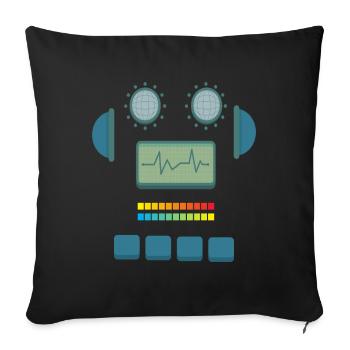 Robot Costume Robotics Technology - Sofa pillowcase 17,3'' x 17,3'' (45 x 45 cm) - black - Front
