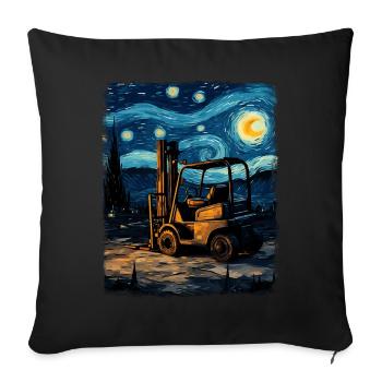 Gabelstaplerfahrer Gabelstaplerfahrer Sternennacht - Sofakissenbezug 45 x 45 cm - Schwarz - Vorne