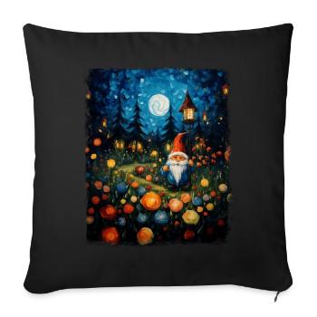 Gnome Gardening Gnomes Gardener Starnac - Sofa pillowcase 17,3'' x 17,3'' (45 x 45 cm) - black - Front