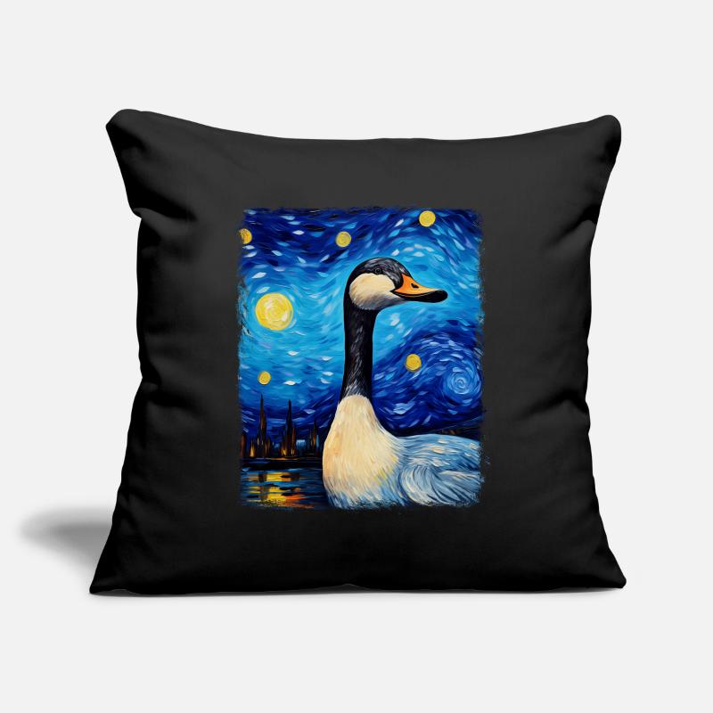 Goose Goose Duck Starry Night Painting Sofa pillowcase 17,3'' x 17,3'' (45 x 45 cm)