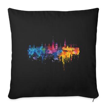 Nuremberg - Sofa pillowcase 17,3'' x 17,3'' (45 x 45 cm) - black - Front