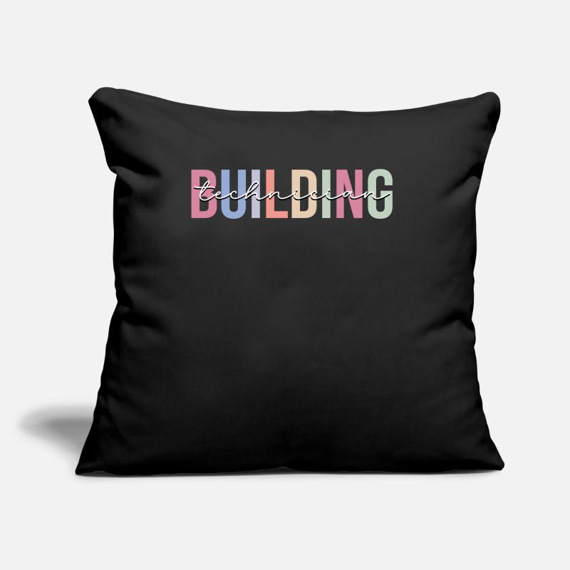 Technicien en bâtiment Services du bâtiment Housse de coussin décorative 45 x 45 cm