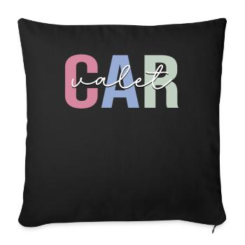 Valet parking attendant - Sofa pillowcase 17,3'' x 17,3'' (45 x 45 cm) - black - Front