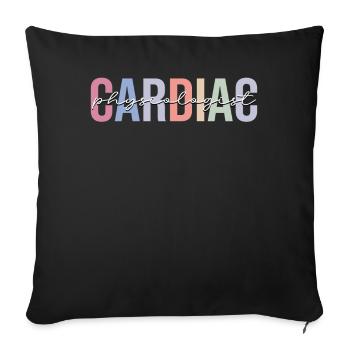 Cardiac Physiologist Nurse Cardiology Cardio - Sofa pillowcase 17,3'' x 17,3'' (45 x 45 cm) - black - Front