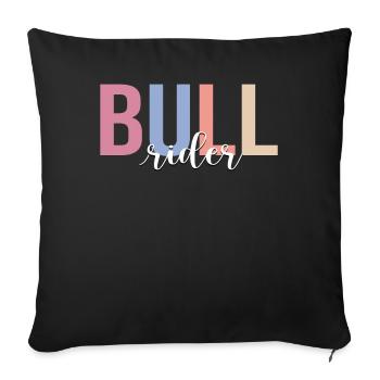 Bull Rider Bull Riding Cowboy - Sofa pillowcase 17,3'' x 17,3'' (45 x 45 cm) - black - Front