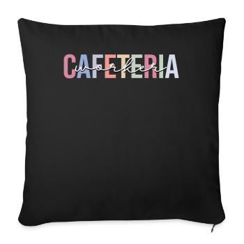 Cafeteria employee Lunch Lady - Sofa pillowcase 17,3'' x 17,3'' (45 x 45 cm) - black - Front