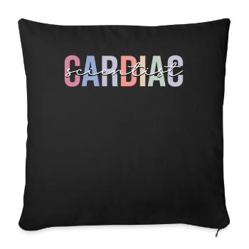 Heart Specialist Nurse Cardiology - Sofa pillowcase 17,3'' x 17,3'' (45 x 45 cm) - black - Front