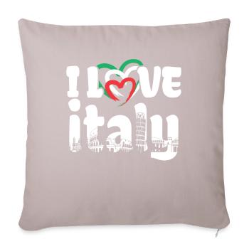 I Love Italy Italien Italienisch - Sofakissenbezug 45 x 45 cm - helles Taupe - Vorne