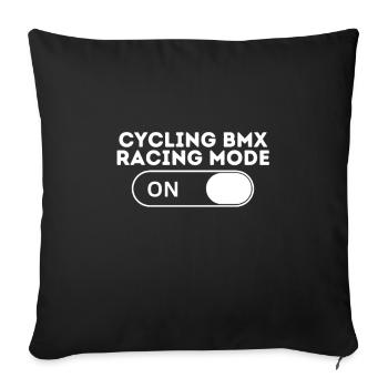 Mode de course BMX - Housse de coussin décorative 45 x 45 cm - noir - Devant