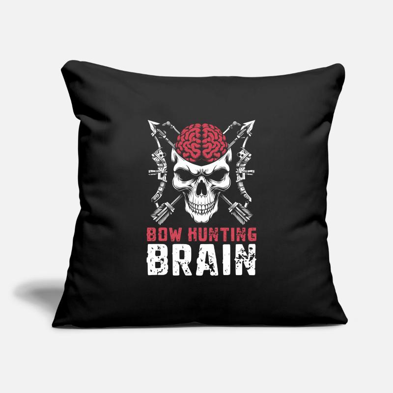 Bogenjagd Bogenjäger Schädel Bow Hunting Brain Sofakissenbezug 45 x 45 cm