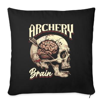 Archery Archery Archery Archer - Sofa pillowcase 17,3'' x 17,3'' (45 x 45 cm) - black - Front