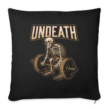 Weightlifting Weightlifting Skeleton Undeath - Sofa pillowcase 17,3'' x 17,3'' (45 x 45 cm) - black - Front