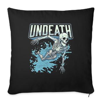 Swimming Swimmer Skeleton Undeath - Sofa pillowcase 17,3'' x 17,3'' (45 x 45 cm) - black - Front