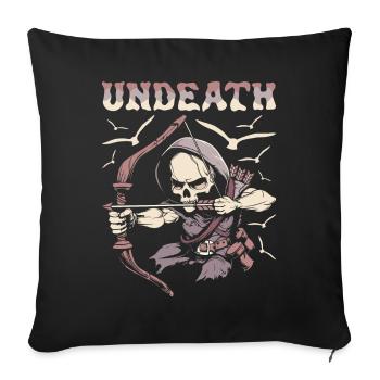 Bow Hunt Bow Hunter Skeleton Undeath - Sofa pillowcase 17,3'' x 17,3'' (45 x 45 cm) - black - Front