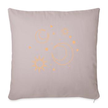 Sun and Moon Stars Universe - Sofa pillowcase 17,3'' x 17,3'' (45 x 45 cm) - light taupe - Front