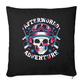 Paintball Skull Afterworld Adventure - Sofa pillowcase 17,3'' x 17,3'' (45 x 45 cm) - black - Front
