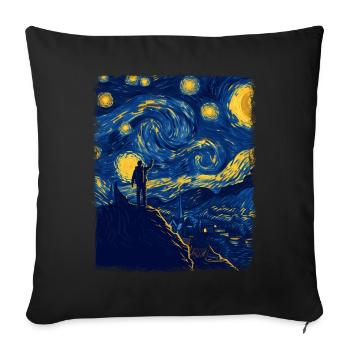 Backpacker Backpacking Camping Hiking Sternennach - Sofa pillowcase 17,3'' x 17,3'' (45 x 45 cm) - black - Front