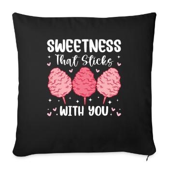 Cotton Candy Sweetness That Sticks With You - Sofa pillowcase 17,3'' x 17,3'' (45 x 45 cm) - black - Front