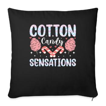 Fairground Cotton Candy Candy Sensations - Sofa pillowcase 17,3'' x 17,3'' (45 x 45 cm) - black - Front