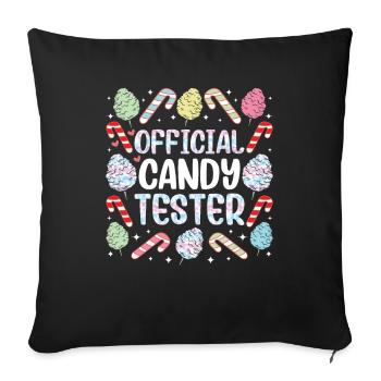 Funfair Cotton Candy Candy Pink Blue Sugar - Sofa pillowcase 17,3'' x 17,3'' (45 x 45 cm) - black - Front