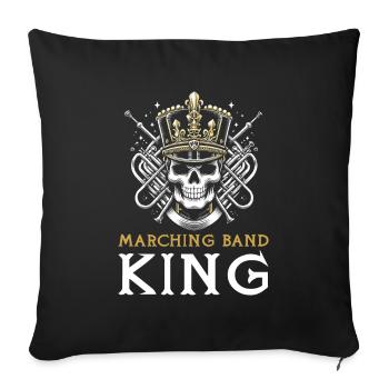 Fan conduisant Procession Spielmannszug Crâne - Housse de coussin décorative 45 x 45 cm - noir - Devant